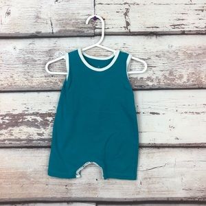 Little Hip Squeaks baby unisex teal romper